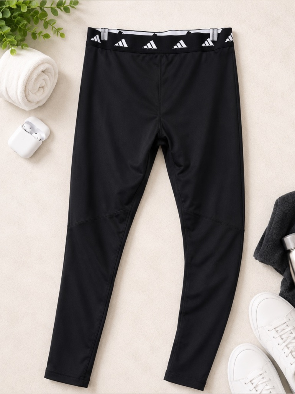 Adidas Techfit Black Compression Leggings Women’s XL Athletic Training Tights